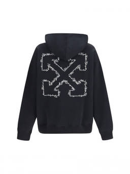 OFF-WHITE - Black Relaxed Logo Hoodie