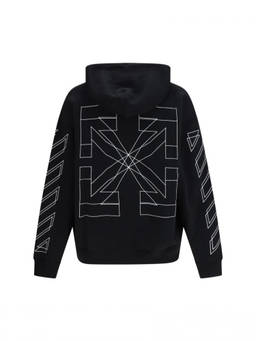 OFF-WHITE - Black Regular Logo Hoodie