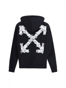 OFF-WHITE - Black Relaxed Logo Hoodie