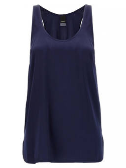Pinko - Blue Scoop Neck Sleeveless Top