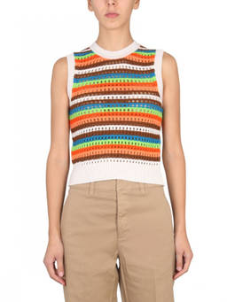 Department 5 - Multicolour Stripes Crew Neck Top