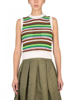 Department 5 - Multicolour Stripes Crew Neck Top