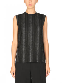 Stella McCartney - Black Stripes Round Neck Top