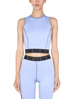 McQ Alexander McQueen - Purple Solid Crew Neck Top