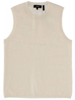 Theory - Beige Solid Crew Neck Top (S)