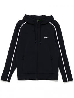 Boss - Navy Blue Logo Zip-Up Sweatshirt (M)