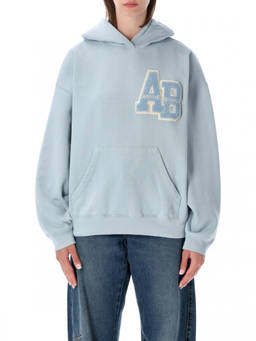 ANINE BING - Light Blue Logo Hoodie