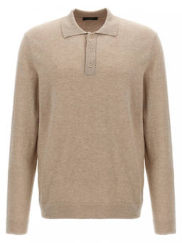 Zanone - Beige Wool Polo T-Shirt (L)
