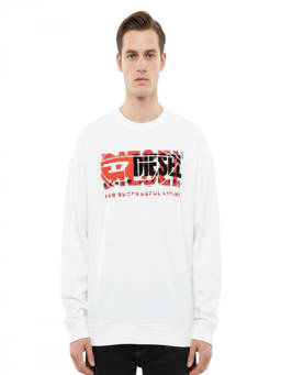 Diesel - White Crew Neck Sweatshirt (2XL)
