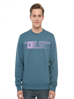 Diesel - Blue Crew Neck Sweatshirt (2XL)