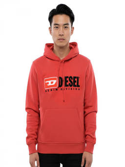 Diesel - Red Logo Regular Hoodie (XXS)