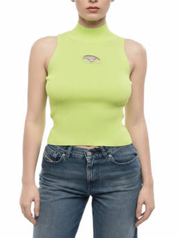 Diesel - Green Logo Turtle Neck Top