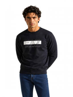 EA7 Emporio Armani - Black Crew Neck Sweatshirt
