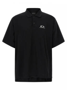 Balenciaga - Black Laurel Classic Polo T-Shirt (M)