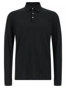 Zanone - Black Ice Cotton Polo T-Shirt