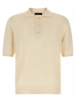 Zanone - Beige Cotton Knit Polo T-Shirt