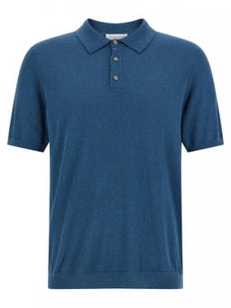 Roberto Collina - Blue Spongy Effect Polo T-Shirt