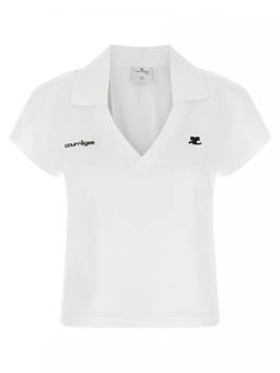 Courreges - White Sports Cropped T-Shirt