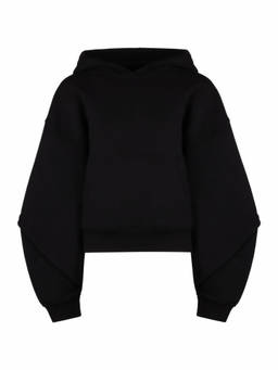 Mugler - Black Oversize Cotton Hoodie (S)