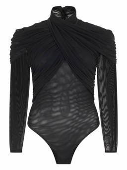 Mugler - Black Long Sleeve Bodysuit (M)