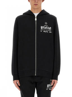 Philipp Plein - Black Logo Hood Sweatshirt (S)