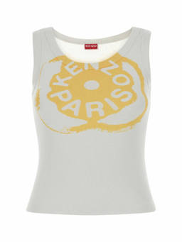 Kenzo - White Graphic Logo Round Neck Top