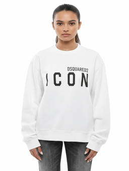 Dsquared2 - White Logo Crew Neck Sweatshirt (M)