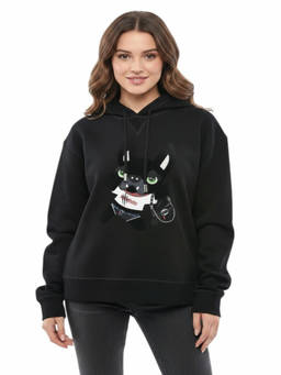Dsquared2 - Black Graphic Hood Sweatshirt