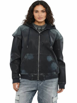 Diesel - Blue Tie-Dye Zipper Hoodie