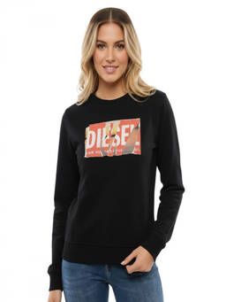Diesel - Black Graphic Crew Neck Sweatshirt