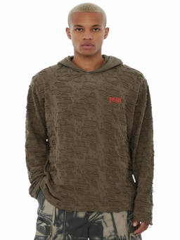 Diesel - Green Distressed Logo Hoodie