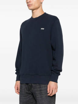 Autry - Blue Crewneck Logo Embroidery Sweatshirt