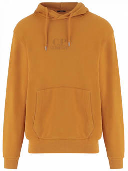 C.P. Company - Orange Embroidery Logo Hoodie