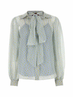 Gucci - Multicolour Printed Silk Chiffon Shirt (M)