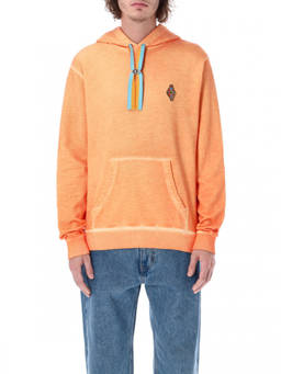 Marcelo Burlon - Orange Sunset Cross Drawstring Hoodie