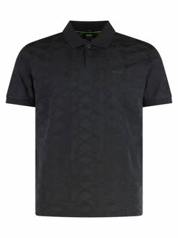 Boss - Black Textured Logo Polo T-Shirt (XS)