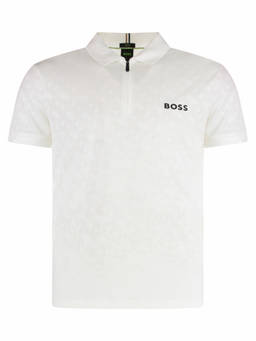 Boss - White Slim Fit Logo Polo T-Shirt