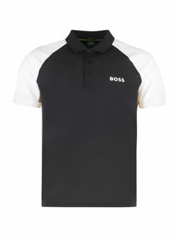 Boss - Black Colour Block Logo Polo T-Shirt