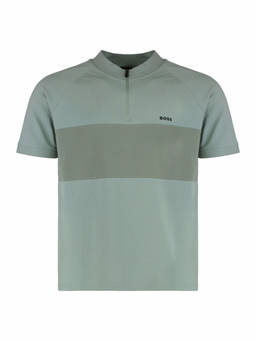 Boss - Green Half Zip Logo Polo T-Shirt (XS)