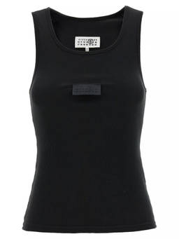 MM6 Maison Margiela - Black Numeric Signature Mm6 Tank Top (M)
