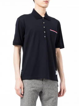 Thom Browne - Blue Pique Polo T-Shirt