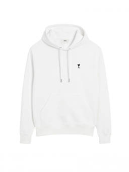 AMI Paris - White Logo Hoodie (L)