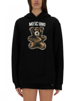 Moschino - Black Graphic Hood Sweatshirt (M)