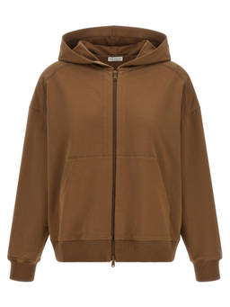 Brunello Cucinelli - Brown Solid Hood Sweatshirt