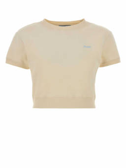 PRADA - Yellow Solid Crew Neck Sweatshirt