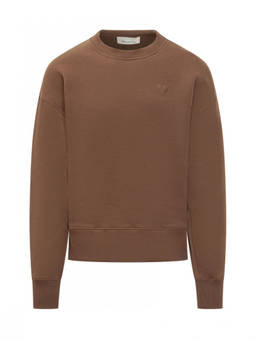 AMI Paris - Brown Crew Neck Sweatshirt