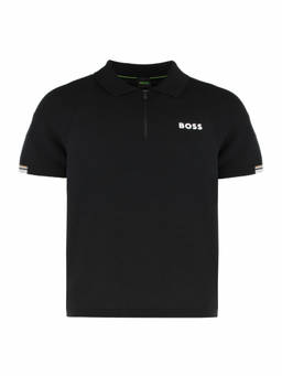 Boss - Black Zipped Logo Polo T-Shirt