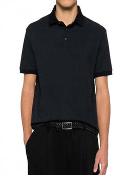 EMPORIO ARMANI - Black Short Sleeves Polo T-Shirt