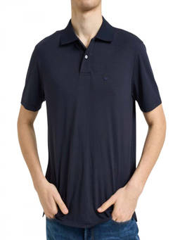 EMPORIO ARMANI - Navy Blue Logo Polo T-Shirt