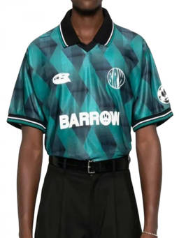 Barrow'S - Green Graphic Shirt Collar Polo T-Shirt